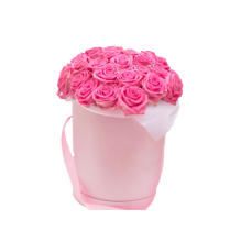 Розы в коробке "Розовые радости"